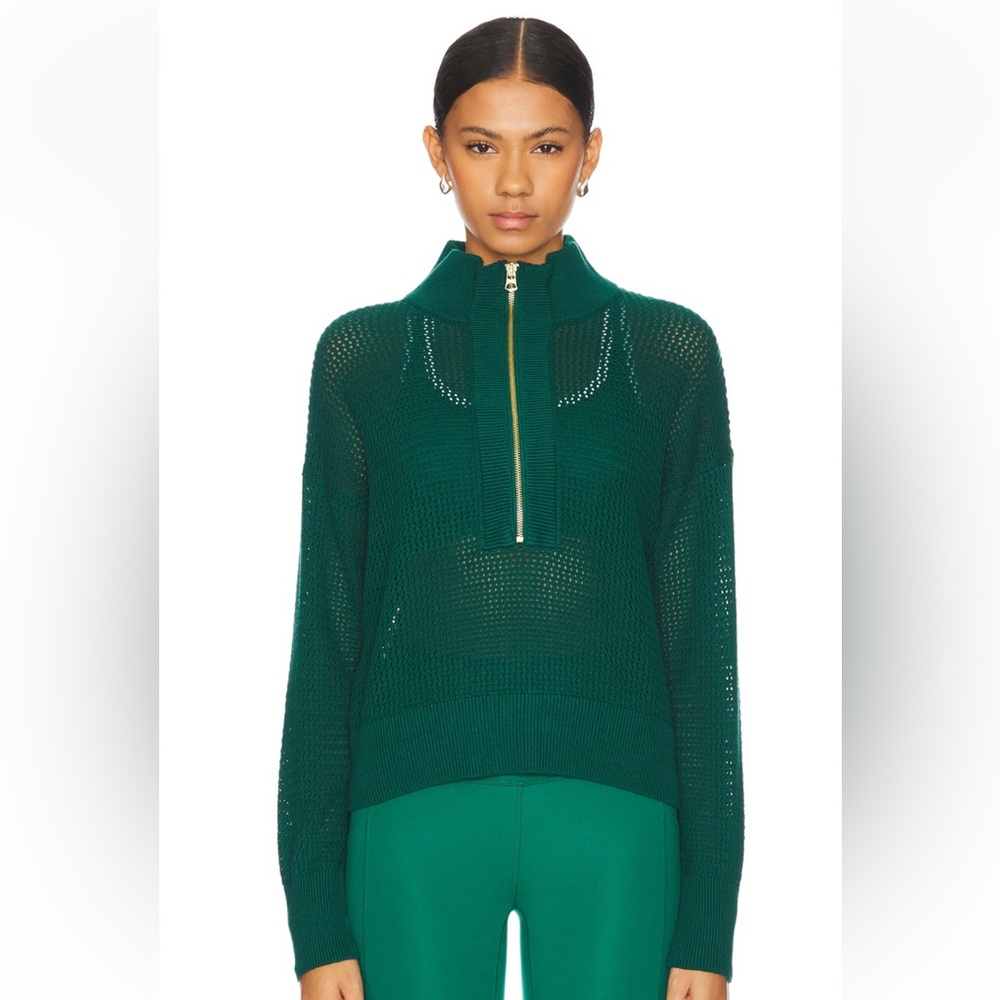 Varley Aurora Half Zip Sweater - Forest